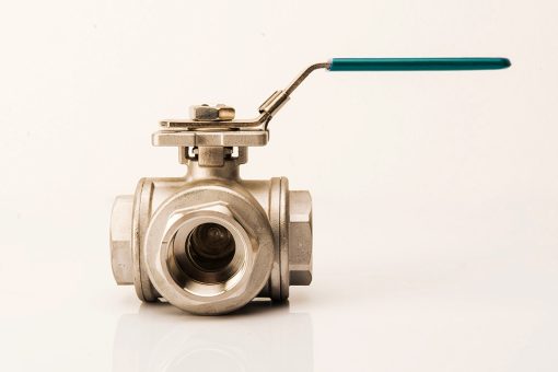 Top Flanged Three Way Stainless Steel Ball Valve